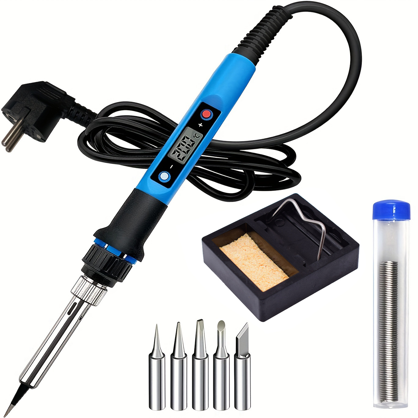 Set Of 8 80w Electric Soldering Iron Kit 180 480 Degree Adjustable With ...