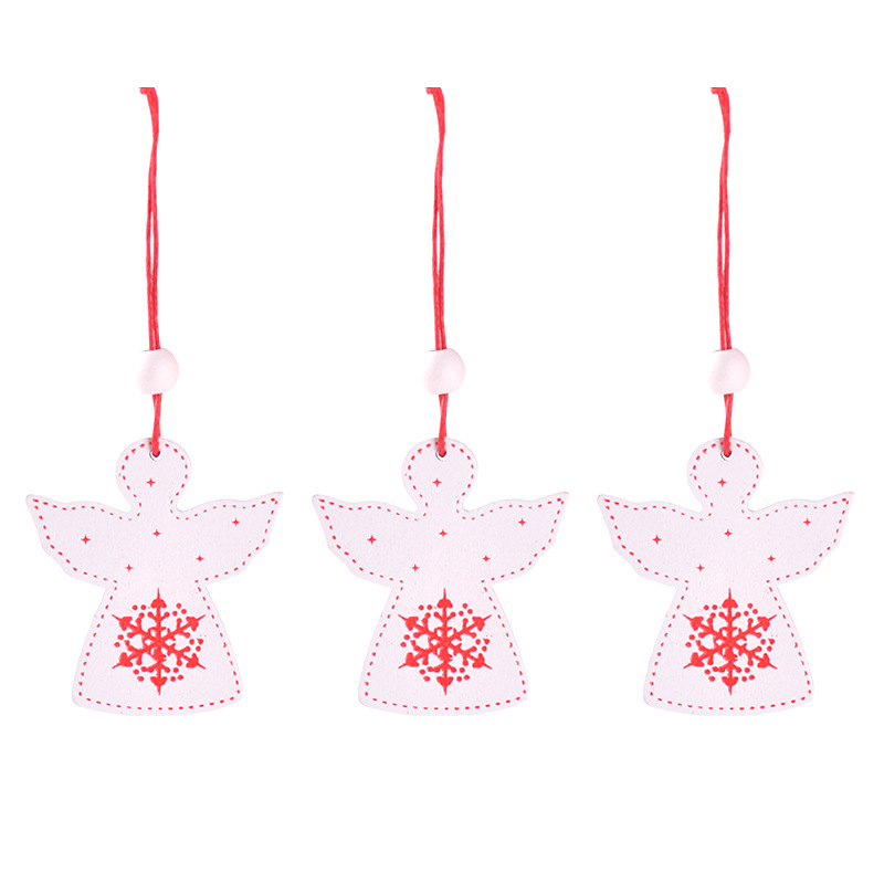 Vikakiooze 2022 10PCS Wood Snowflakes Elk Bell Shaped, Christmas Tree  Hanging Ornaments, Unfinis 