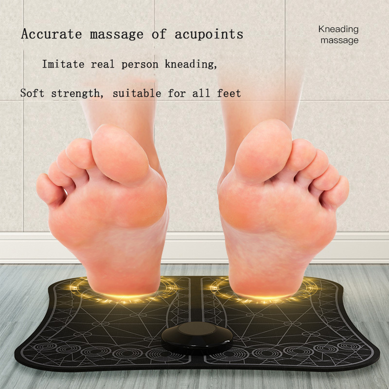 Foot Massager Pad, Electric Ems Feet Muscle Stimulator Tens Acupuncture Abs  Pulse Massage Mat - Temu