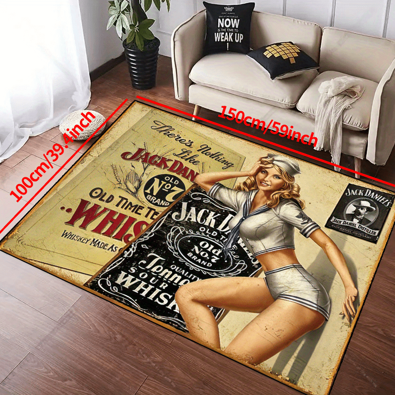 1    beauty polyester rug non slip machine washable waterproof indoor entryway carpet   home outdoor decor for living room bedroom nursery patio garden details 5