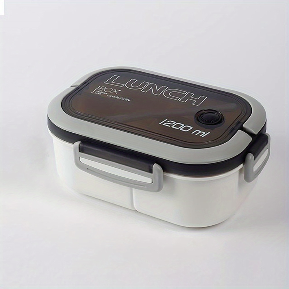 2 Layer Lunch Box Spoon Fork Dinnerware Bento Box Set Food Storage Microwave