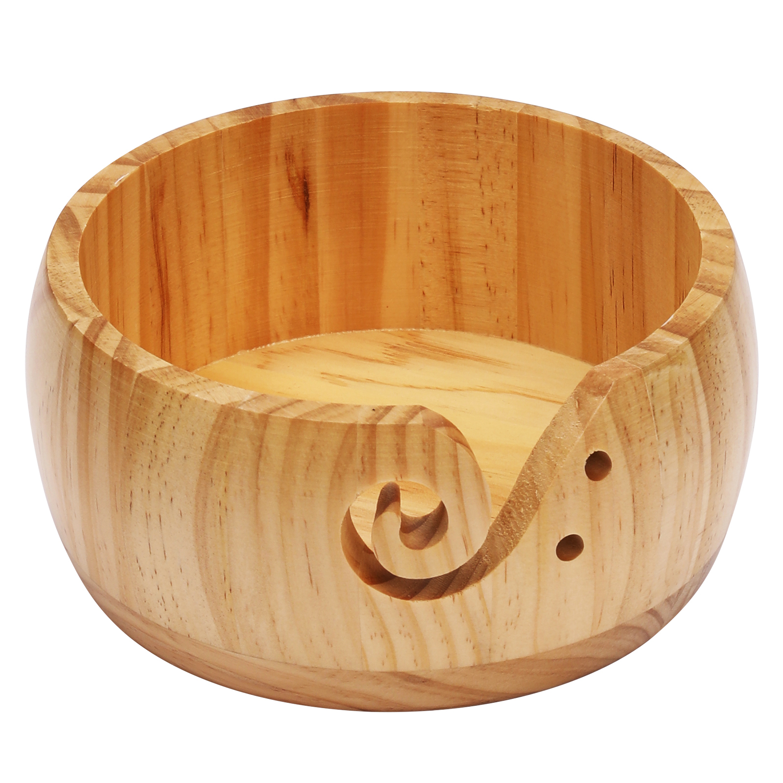 Large Capacity Yarn Bowl Solid Wood Handmade Wooden Bowl
