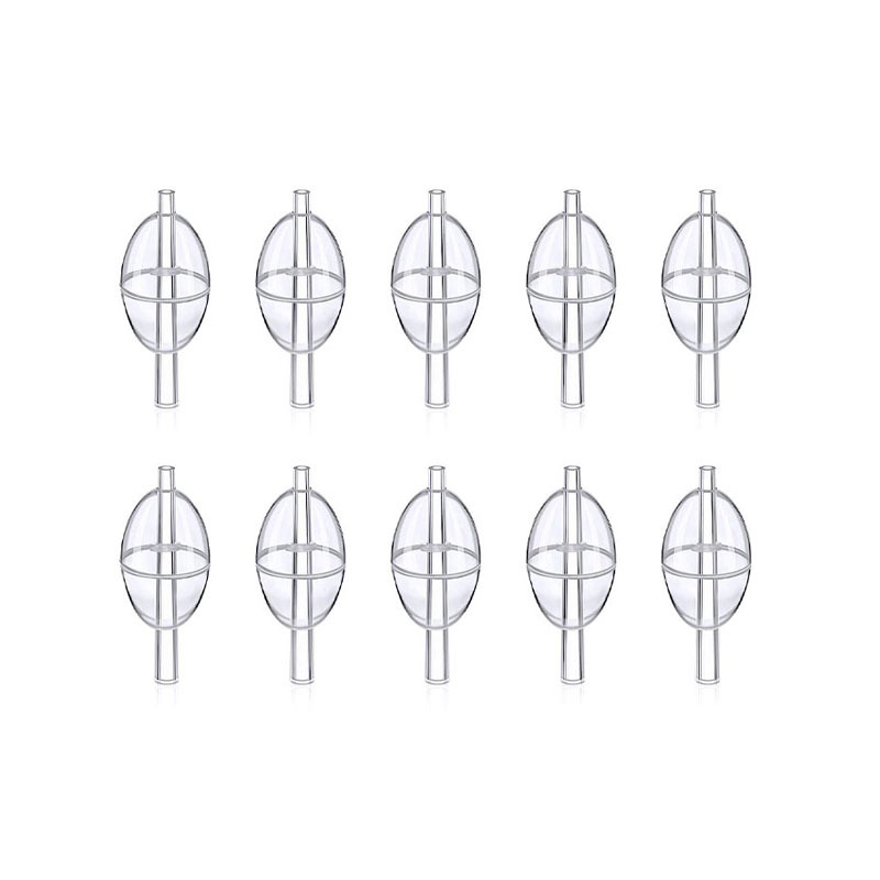 10pcs Fishing Slip Cast Spin Floats, Fly Fishing Floats, Clear Bobbers Oval  Floats, Bubble Floats Plastic Fishing Floats, Fishing Tackles