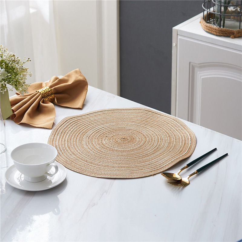 Round Placemats Nordic Style Cotton Yarn Placemats Round - Temu