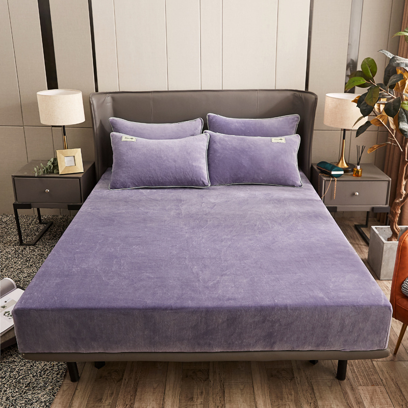  Sábana de cama de 150 x 200+9.8 in de profundidad, sábana bajera  ajustable de doble capa, suave y acogedora sábana de mezcla de polialgodón  (color : Jl-14, tamaño: 150x200+9.8 in) 