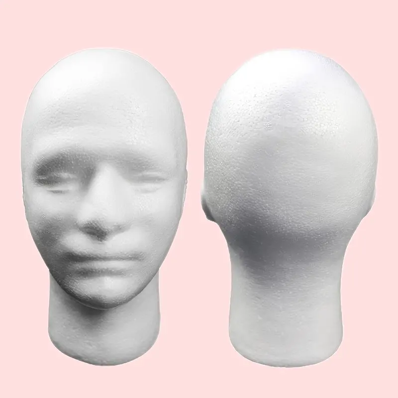 Male Headform Foam Mannequin Display Of Hats Wigs Masks Hats - Temu