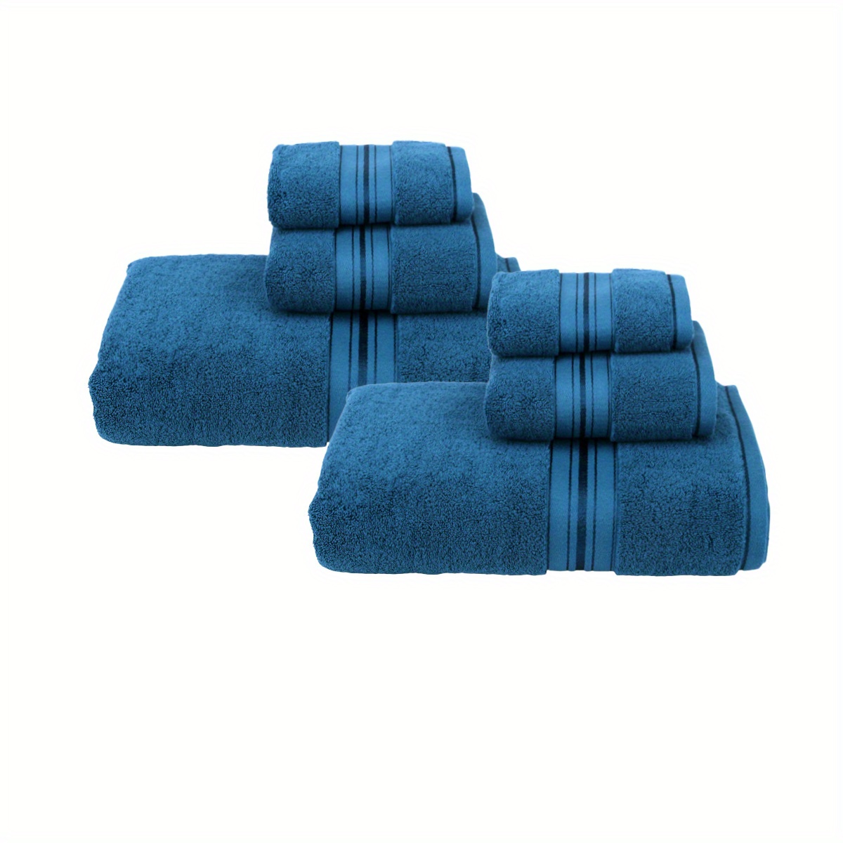 Soft Hotel Towels 6 Piece Set (Navy), Blue