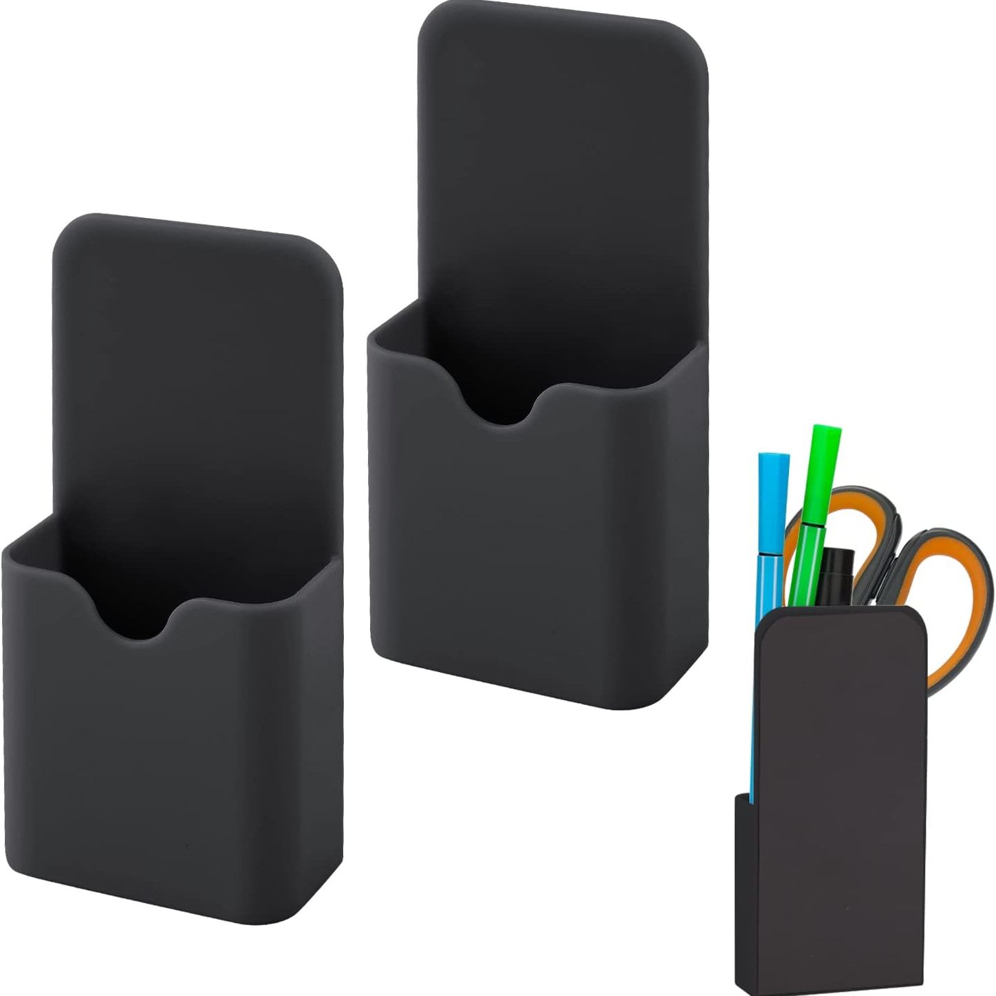 2pcs Magnetic Pen Holder Dry Erase Marker Organizer Strong Magnet Storage