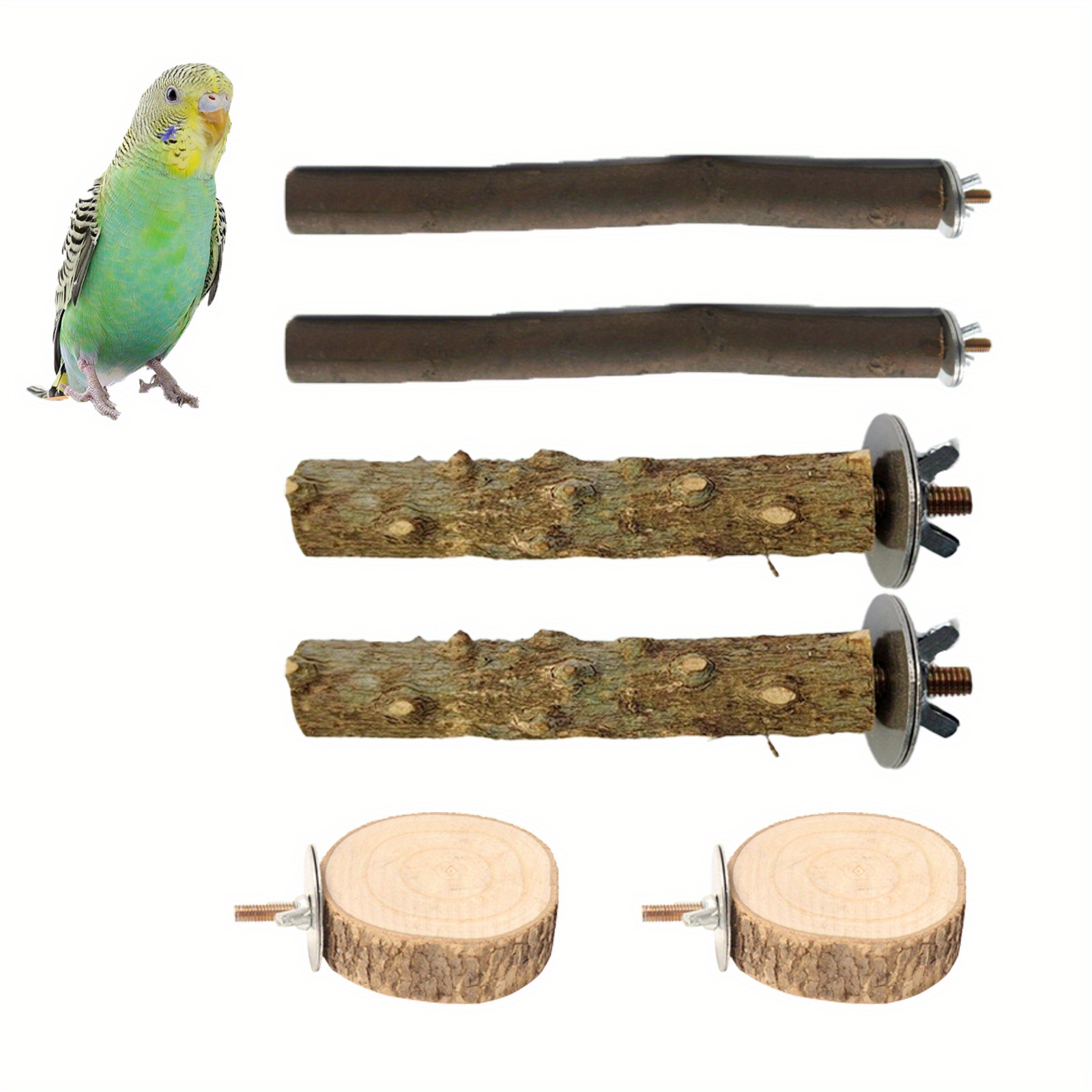 Green Bird Rope Parrot Perch Swing Bird Cage Station Pole - Temu