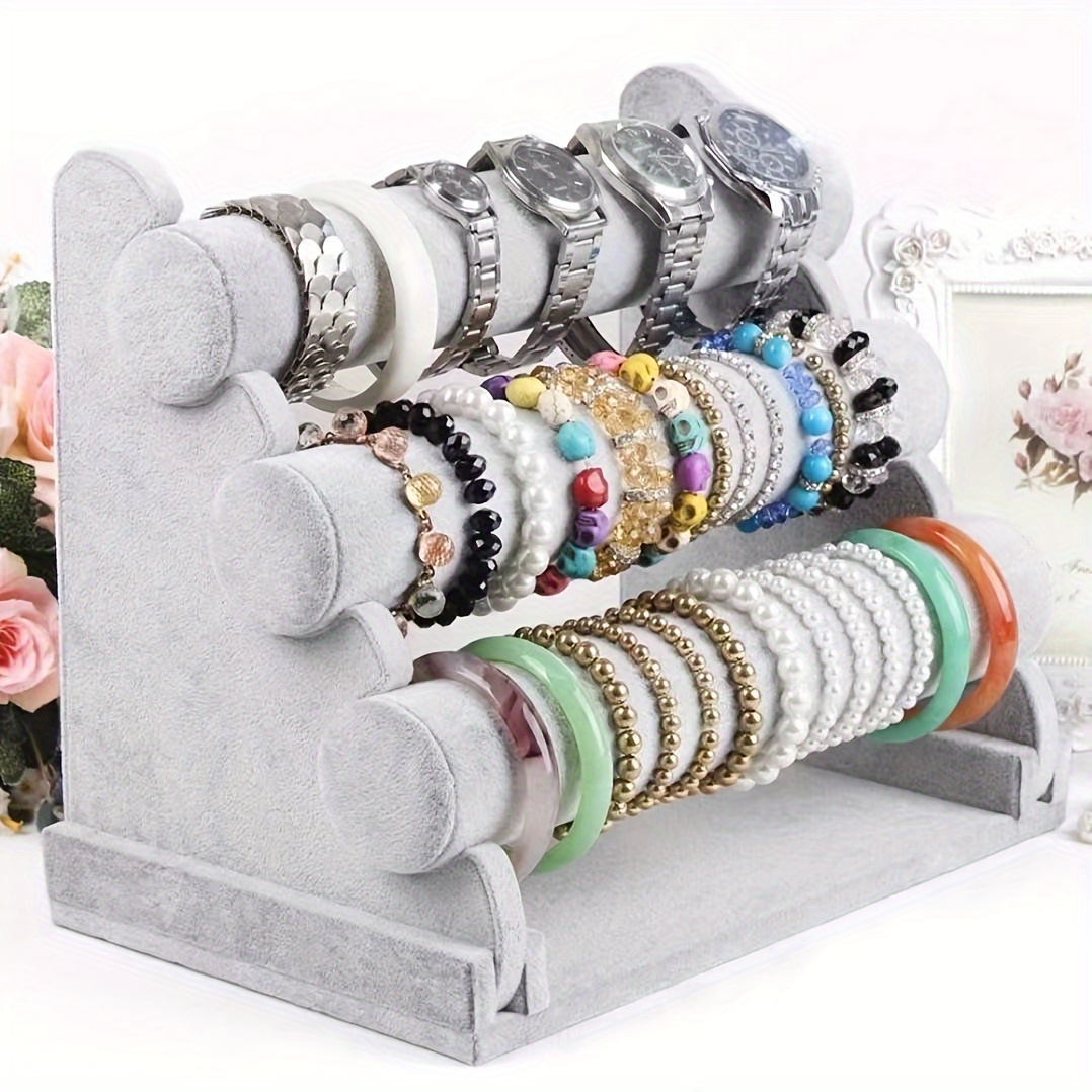 Soft Jewelry Display Storage Case Velvet Bracelet Organizer Watch