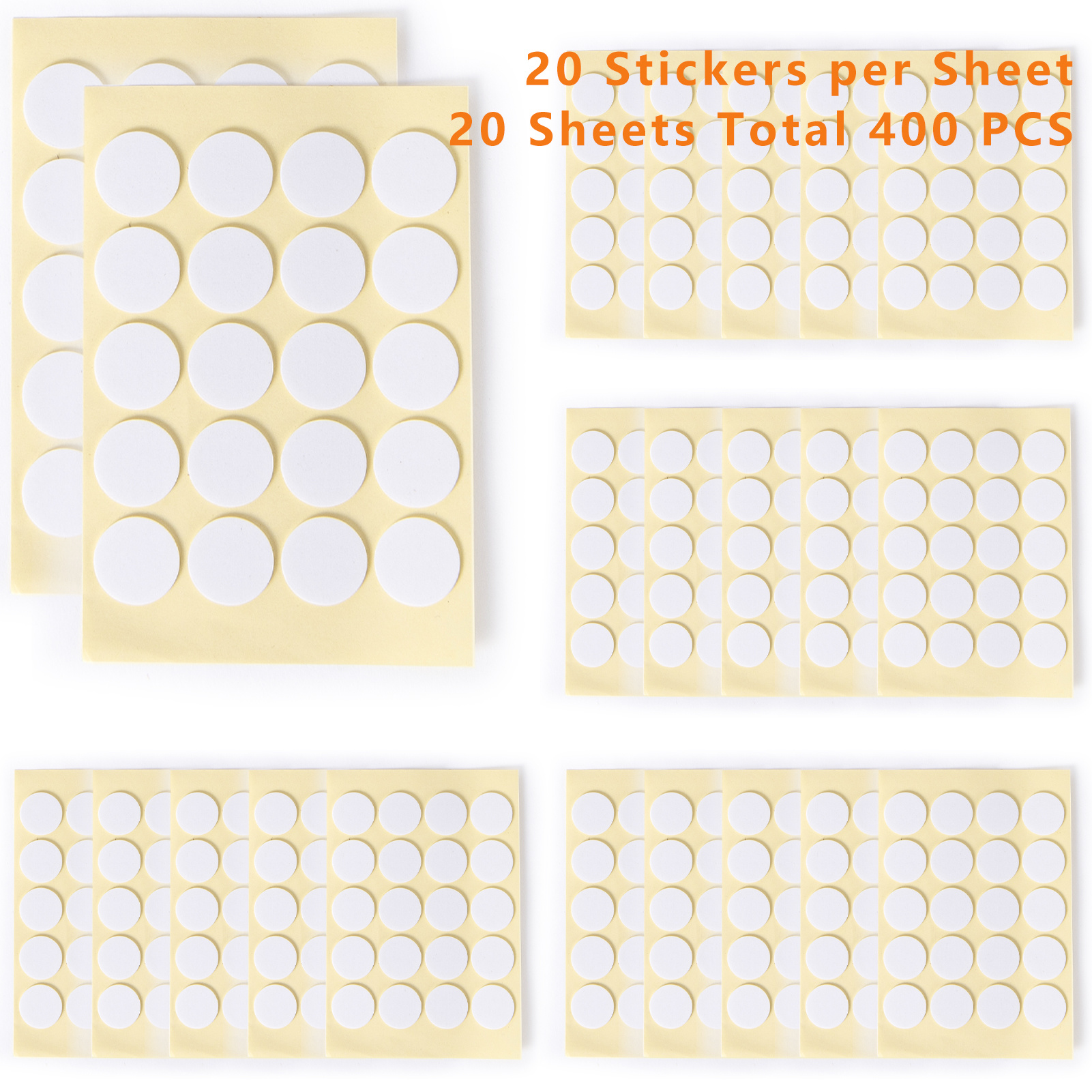 200pcs DIY Candle Wick Foam Stickers Double-sided for Candle