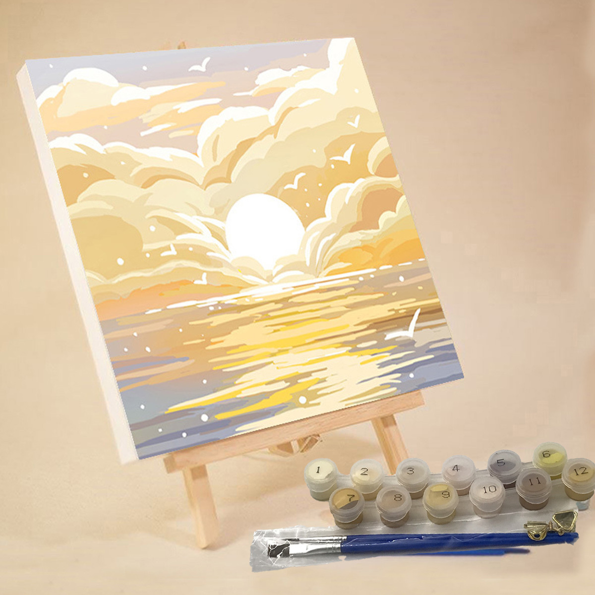 Diy Digital Oil Painting Kit Spring Summer Autumn Winter - Temu