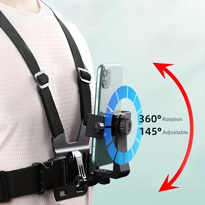 sports camera chest strap mobile phone live shooting chest fixed brace riding shooting accessories details 3