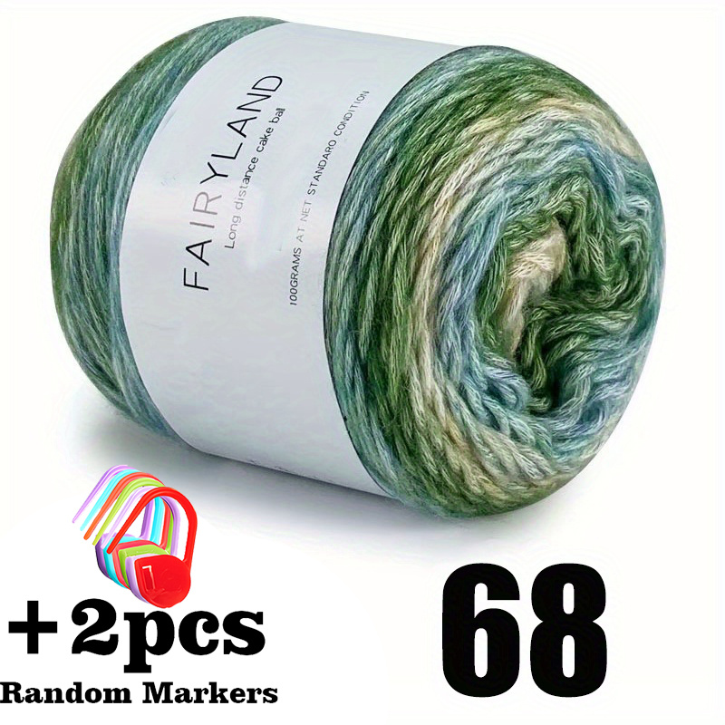 1pc Soft Gradient Rainbow Color Yarn With 2 Stitch Makers For Diy  Crocheting And Knitting Warm Sweater Sofa Cushion Scarf 100g Pc, Shop On  Temu And start Saving