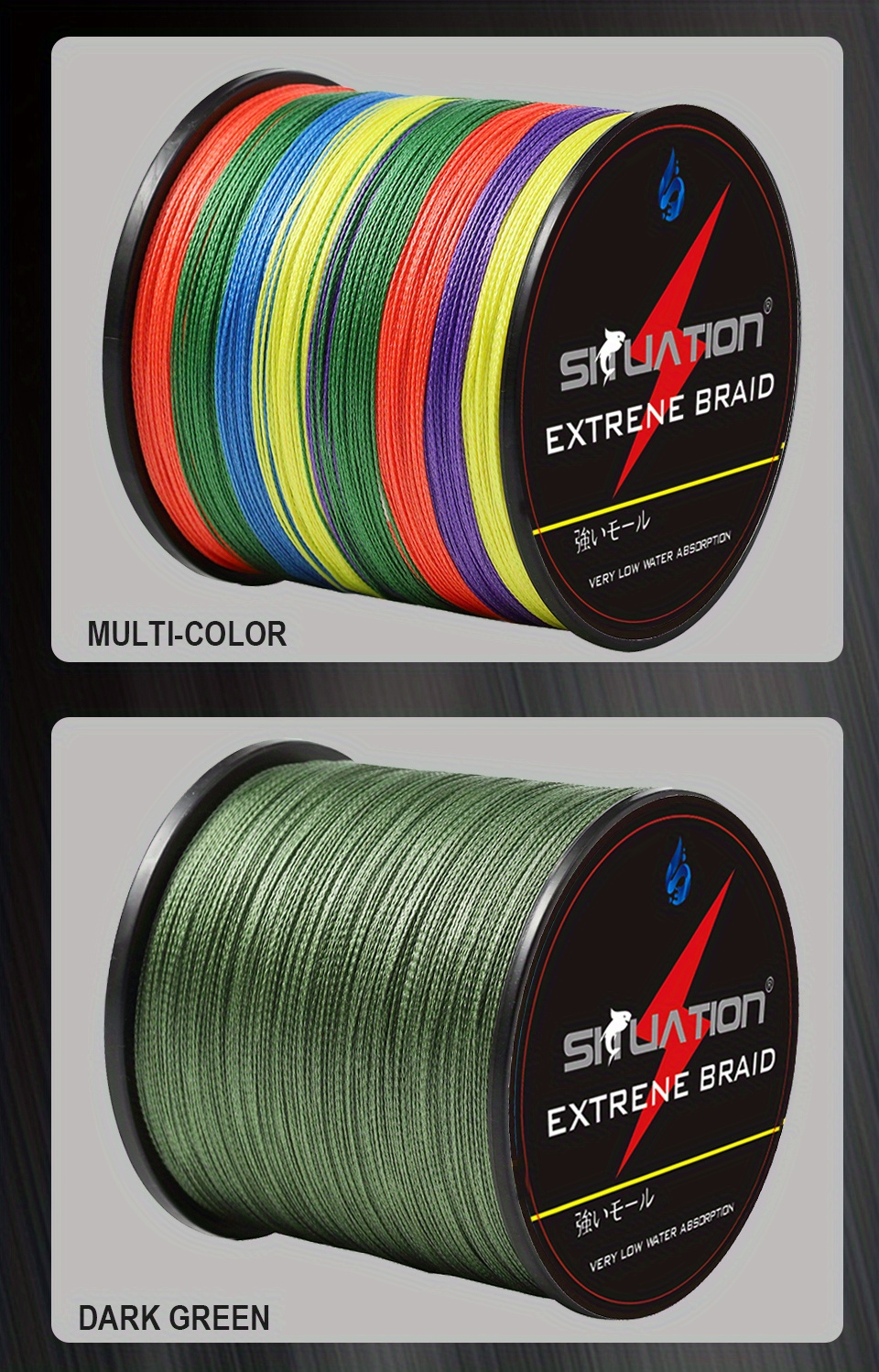Shaddock Fishing Super Strong Braided Fishing Line - 4 Strands  Multifilament Pe Fishing Line - Abrasion Resistant Braided Lines -  Incredible Super