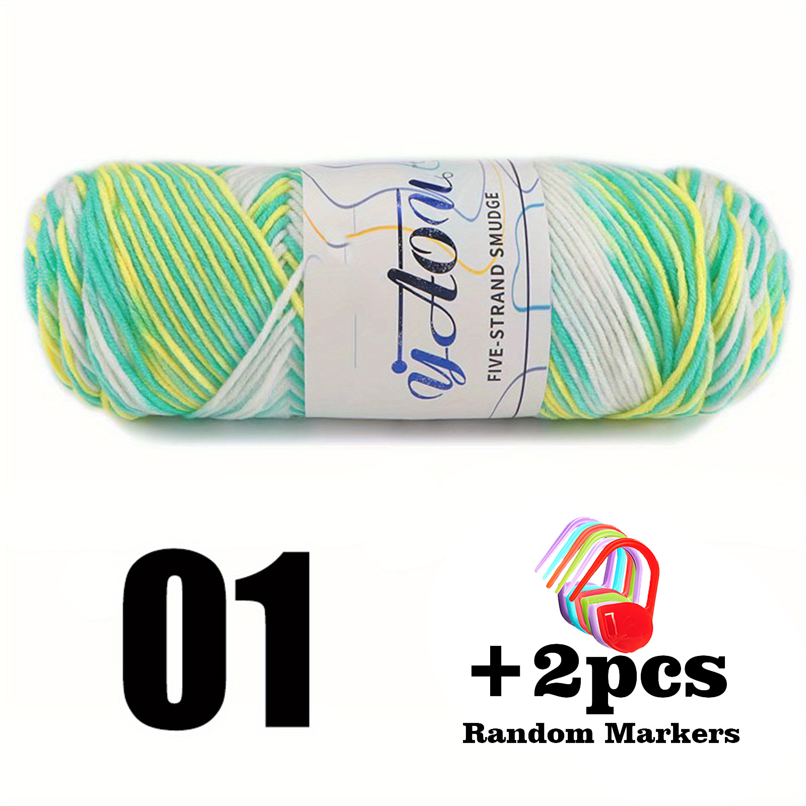 Multicolor Yarn With Random Markers Colorful Crochet - Temu