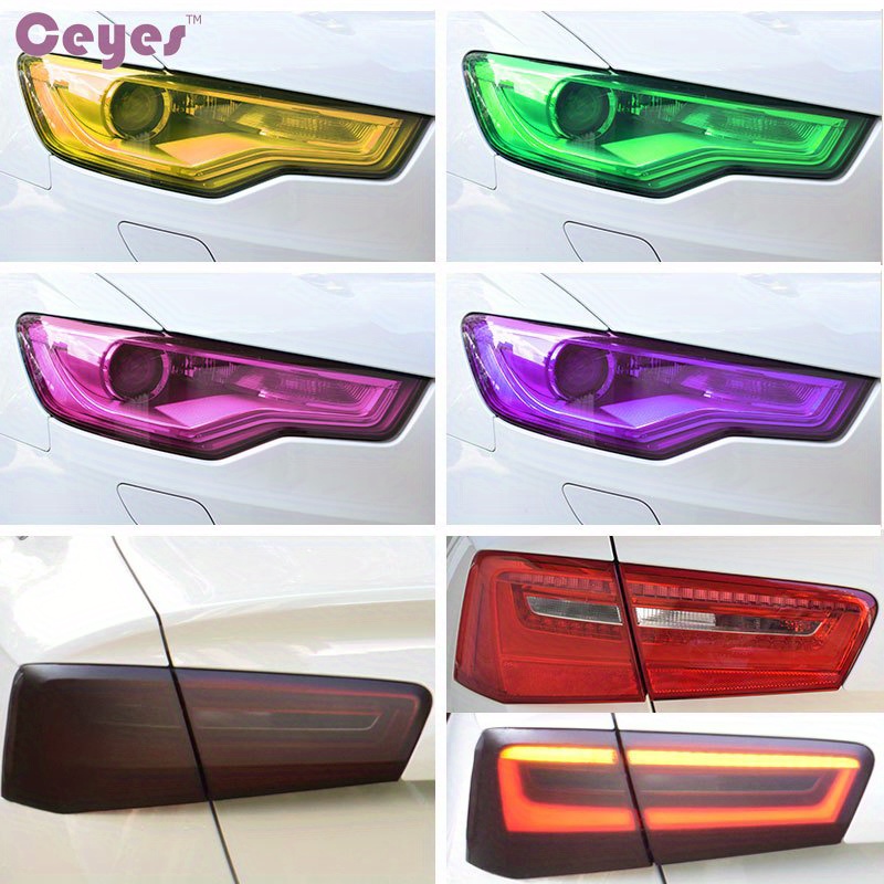   1шт   плівка з термопластичного поліуретану, що змінює   фар, напівпрозора наклейка для автомобіля, мотоцикла, гальмівних і задніх ліхтарів,   в установці, міцна та стійка до вицвітання. детальніше 2