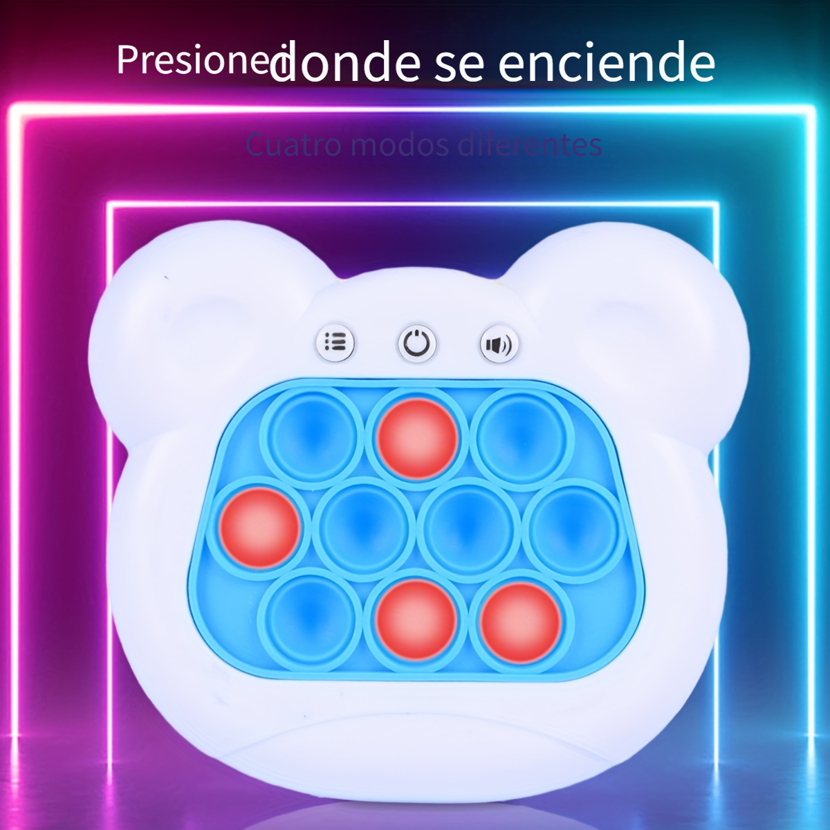 Juego Pop Pro It para niños y adultos – Juego para ansiedad de mano de  empuje rápido de burbujas de juguete con 4 modos – Rompecabezas portátil de