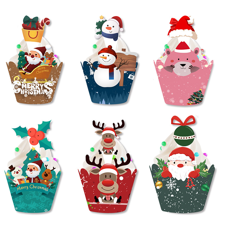 Christmas Party Decorations With Cupcakes For Christmas Party Decoration  Merry Christmas Baking Decor Supplies - Temu