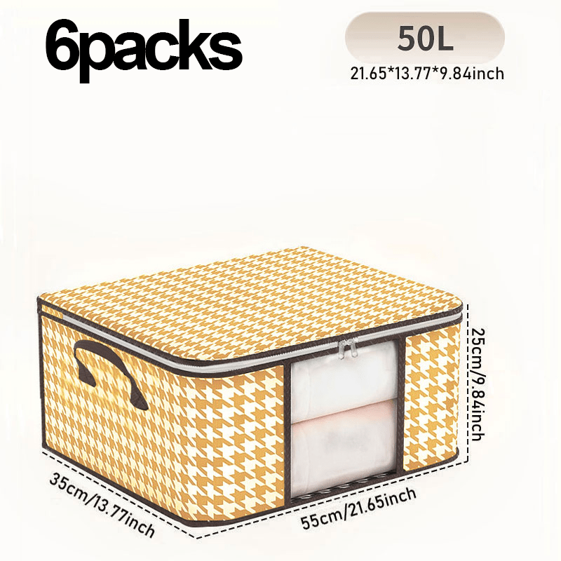 Stylish Houndstooth Storage Box For Clothes Toys Books And - Temu