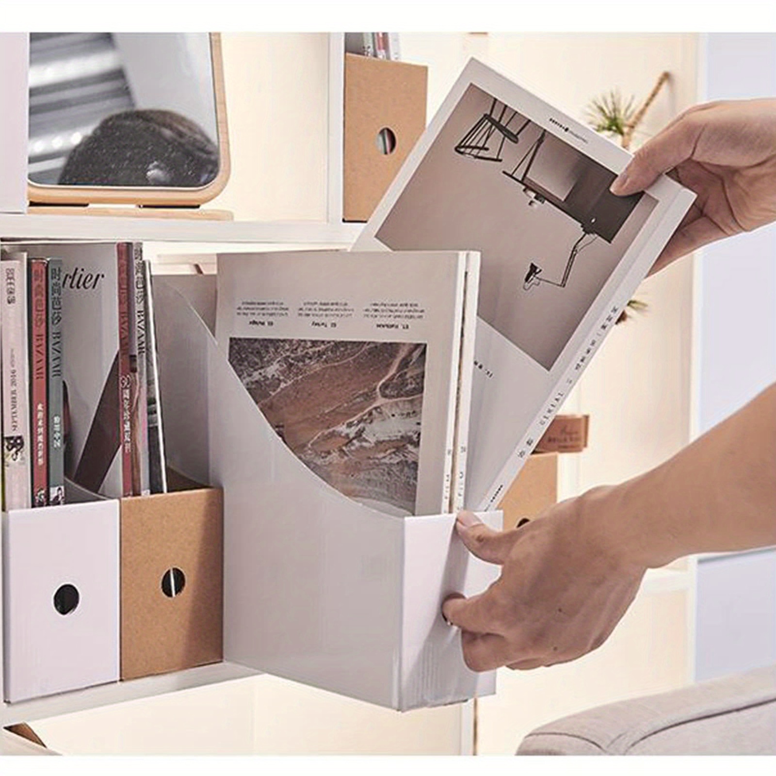 Magazine File Holder Sturdy Cardboard Folder Holder Temu Australia