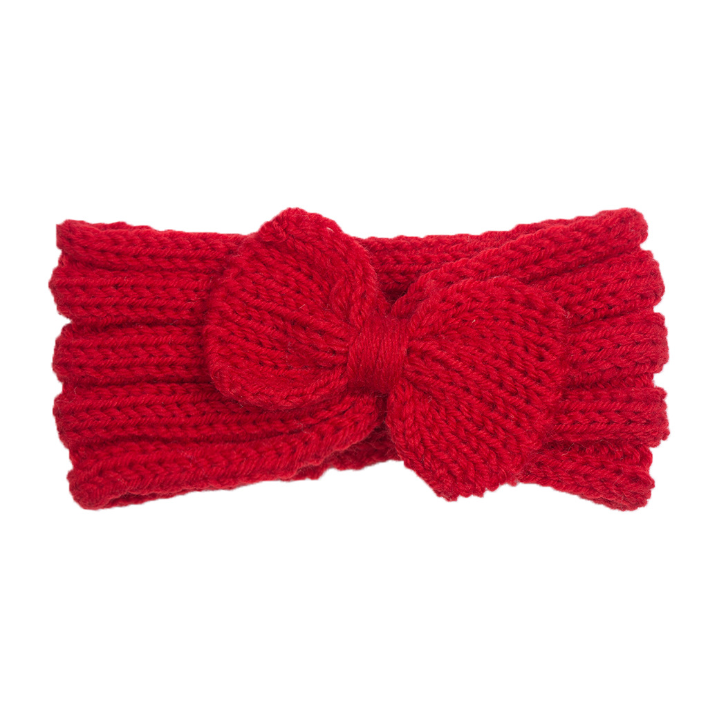 1pc Nouveau bandeau bébé tricoté à nœud pour l'hiver adapté à une