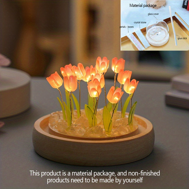 TULIP NIGHT LIGHTS Diy Material Package créatif Ornements de lampe