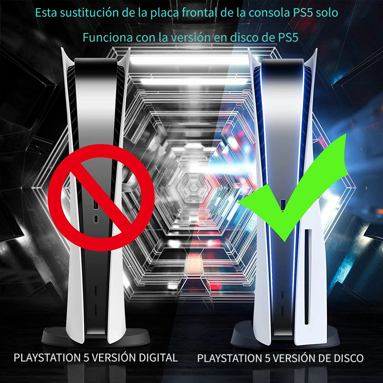 Accesorios para PS5 para Playstation 5, cubierta protectora ABS  antiarañazos a prueba de polvo, placa de repuesto para consola PS5 (edición  digital, rojo) : : Videojuegos