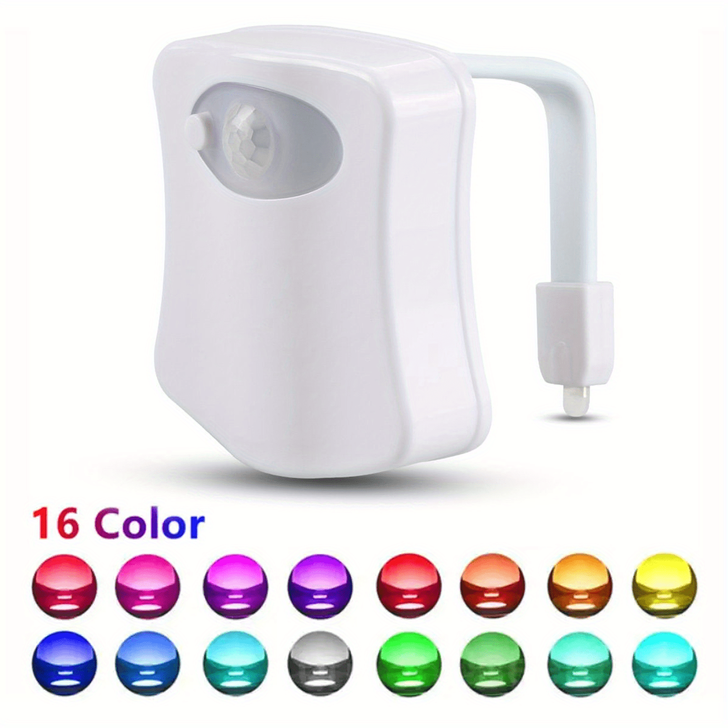 Smart Toilet Night Light, 16-color Motion Sensor Led Bowl Night Lights,  Battery Operated Color Changing Night Lamp, Washroom Light Activated Butt  Lamp For Bathroom, Washroom Accessories - Temu