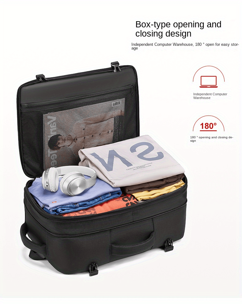 Minimalist Business Travel Storage Backpack Large Expansion - Temu