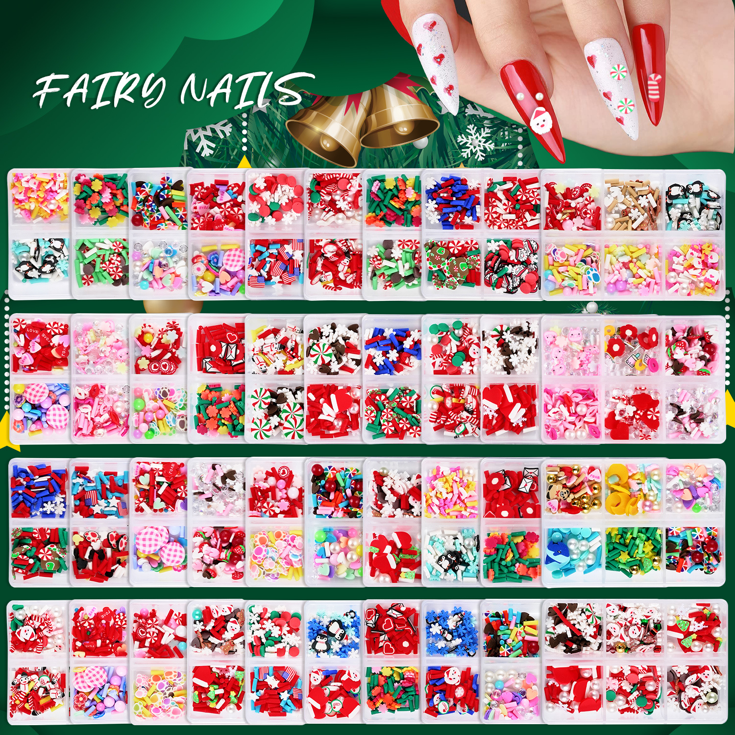 Christmas Nail Art snowman Christmas Treeslime Charms - Temu