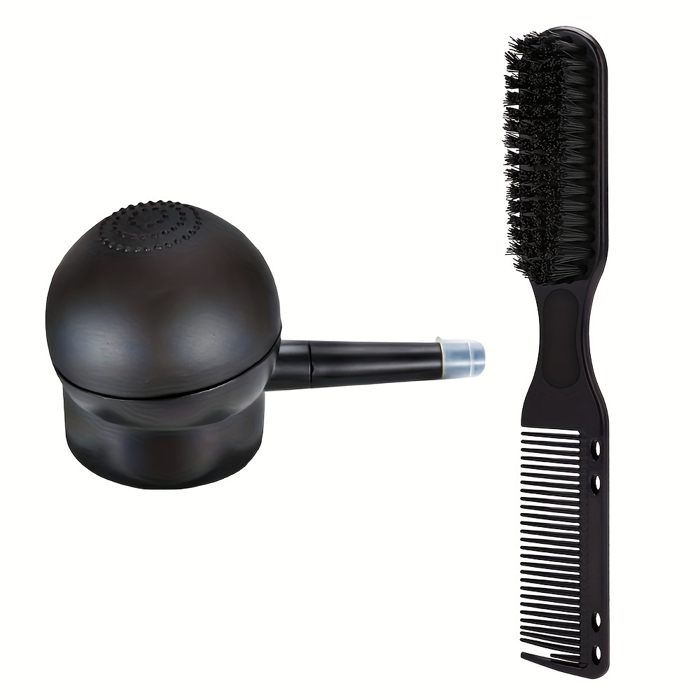 

2pcs/set Double Sided Hair Styling Brush, Hair Spray Portable Hair Building Fiber Powder Spray Applicator Extension Nozzle Pump Spray