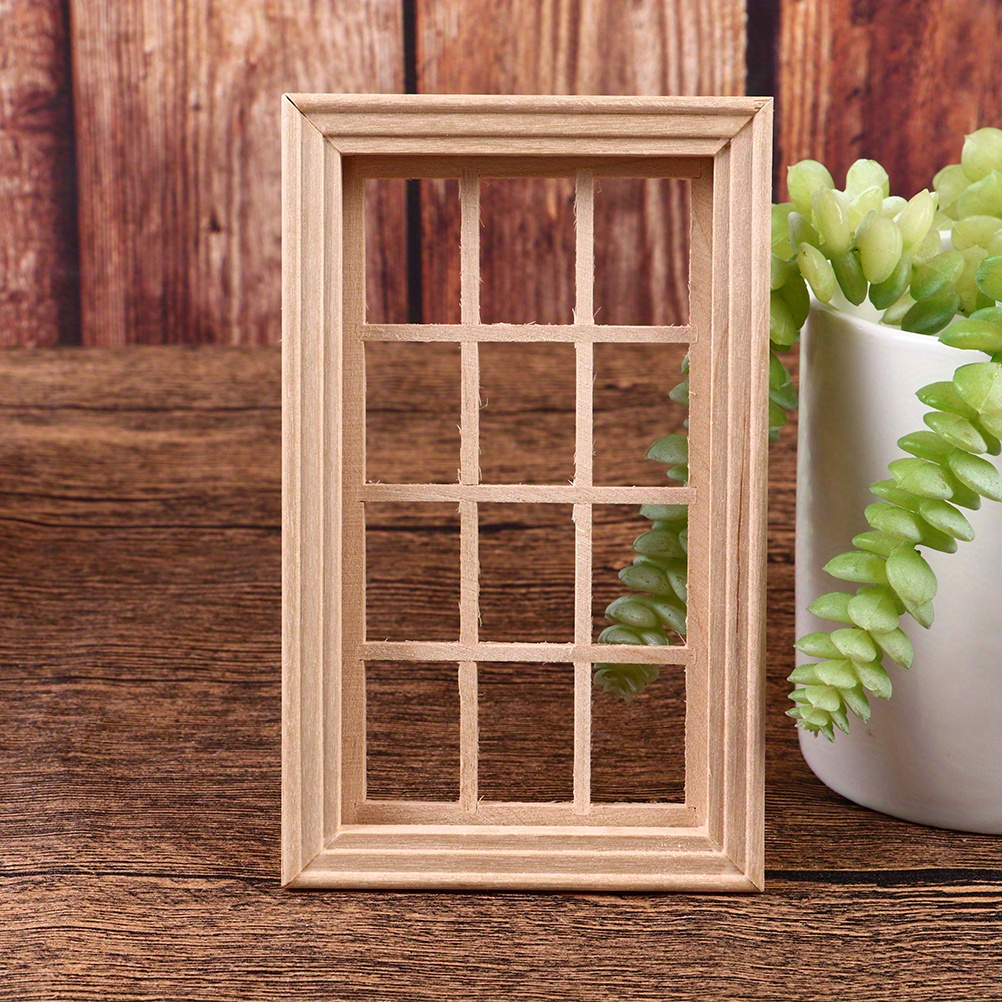 1:12 dollhouse miniature door window square windows model Temu