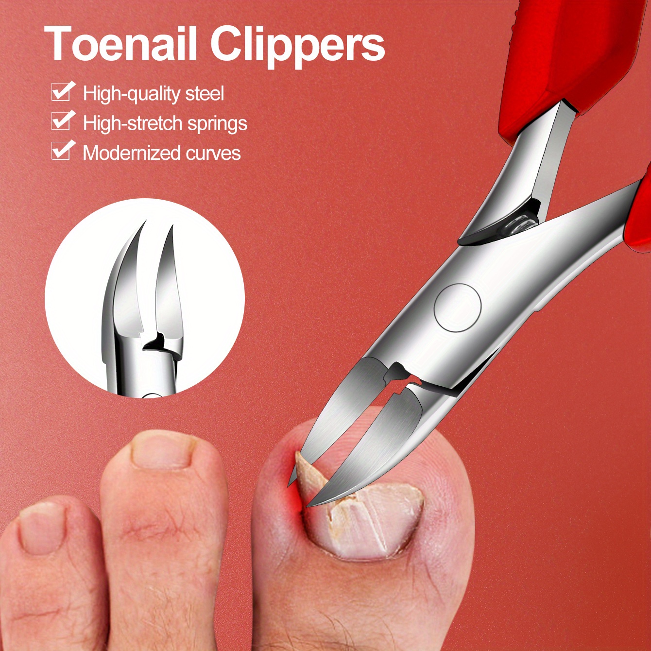 Nail Clippers Set Toenail Clippers Pliers For Thick Ingrown - Temu