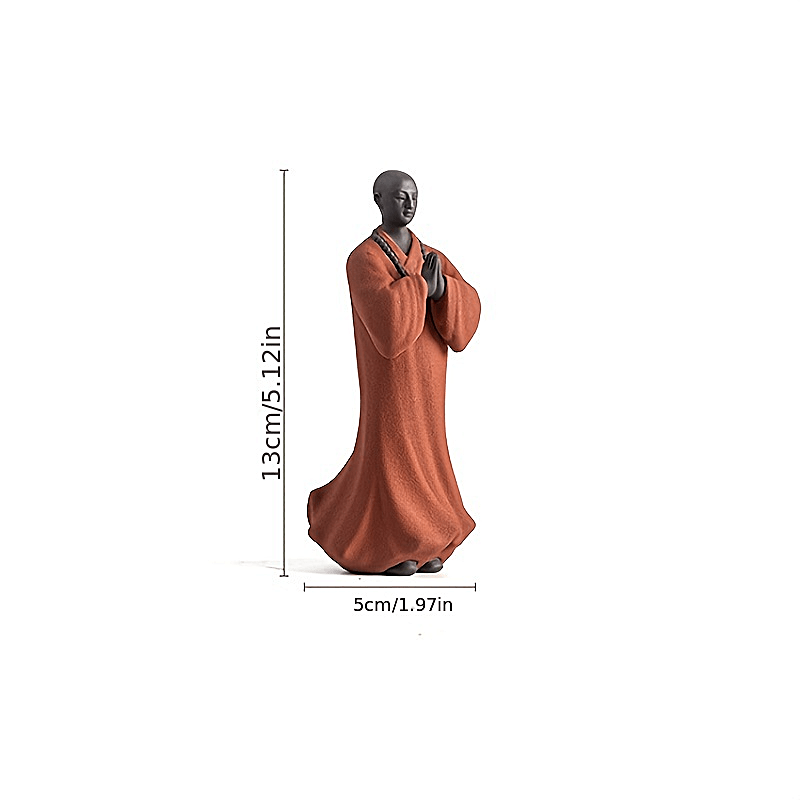 Monk Ceramic Dolls for Bonsai or Study Decor