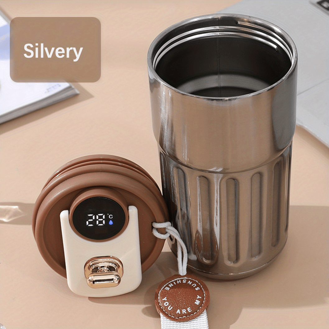 450ml Stainless Steel Smart Insulation Coffee Mug Portable keeps Cold And  Heat LED Temperature Display Leakproof Vacuum Mug