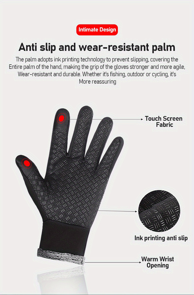 Gants Ski & Vélo Hiver Sakesfor – Imperméables, Coupe-Vent, Touchscreen, Antidérapants, Chauds