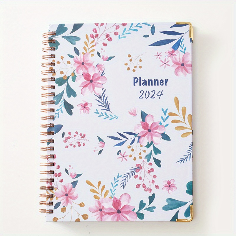 2024 Weekly And Monthly Plan Book With 5 Label Stickers - Temu