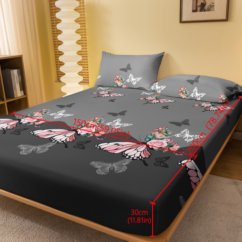 1pc Printed Mats, Bedroom Mats With Rose Print Mats Mats, Bedding