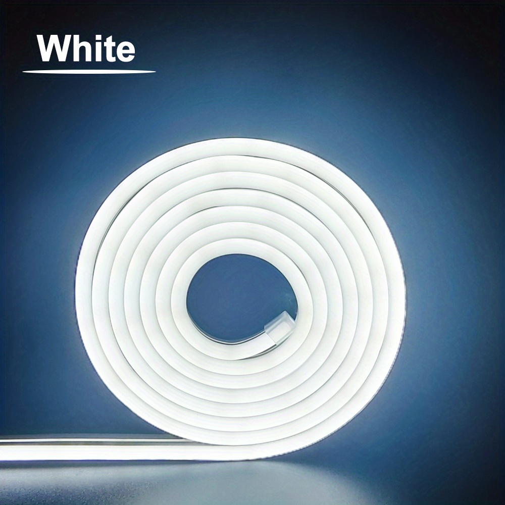 Lamomo - Tira de luces LED neón flexible, tira de luces azul hielo de neón  de 16.4 pies, tira LED de neón impermeable flexible de 12 V, tira de luces