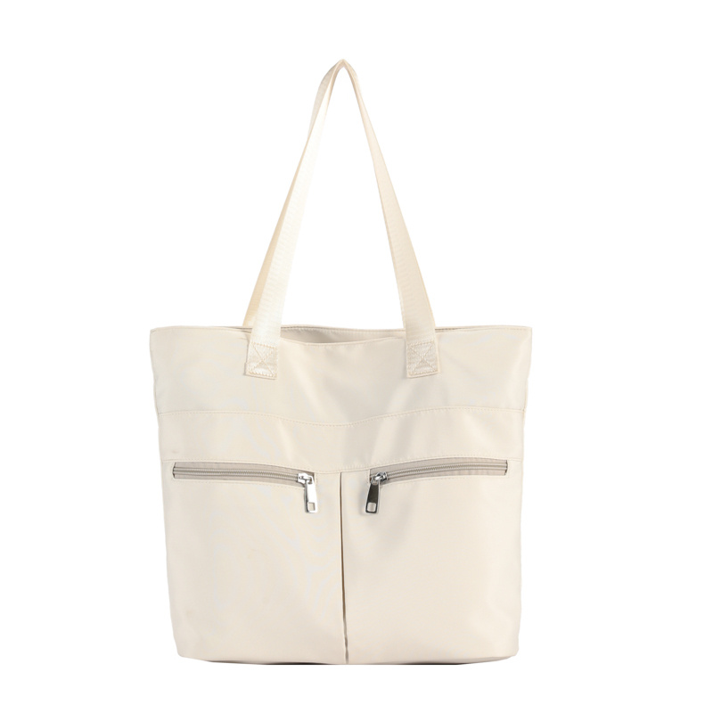 Plain Multi-Pocket Tote Bag