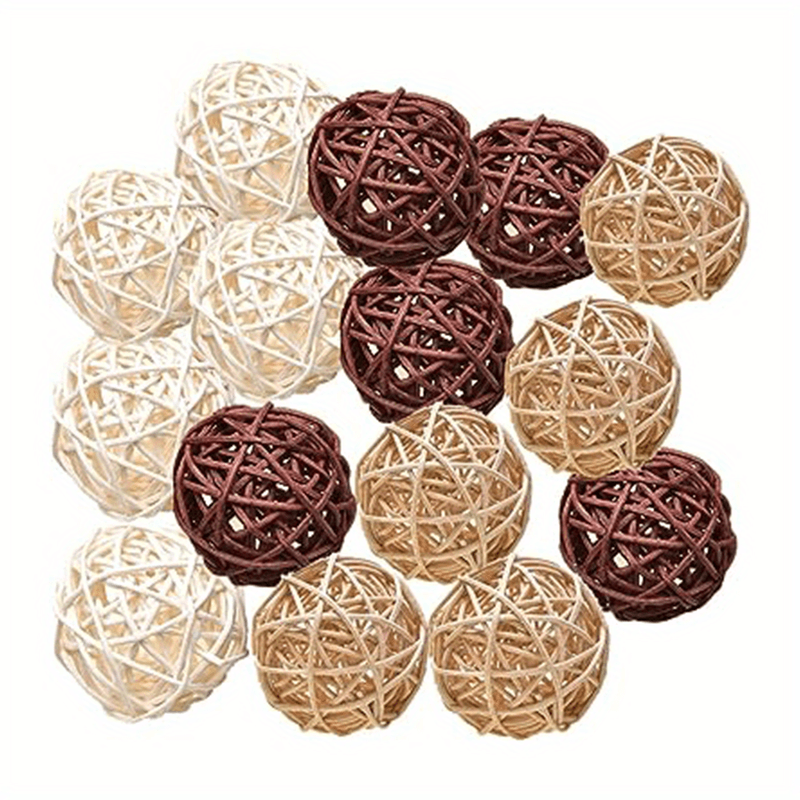 Mini Rattan Balls, Decorative Ball, Orbs Vase Fillers Table Decor