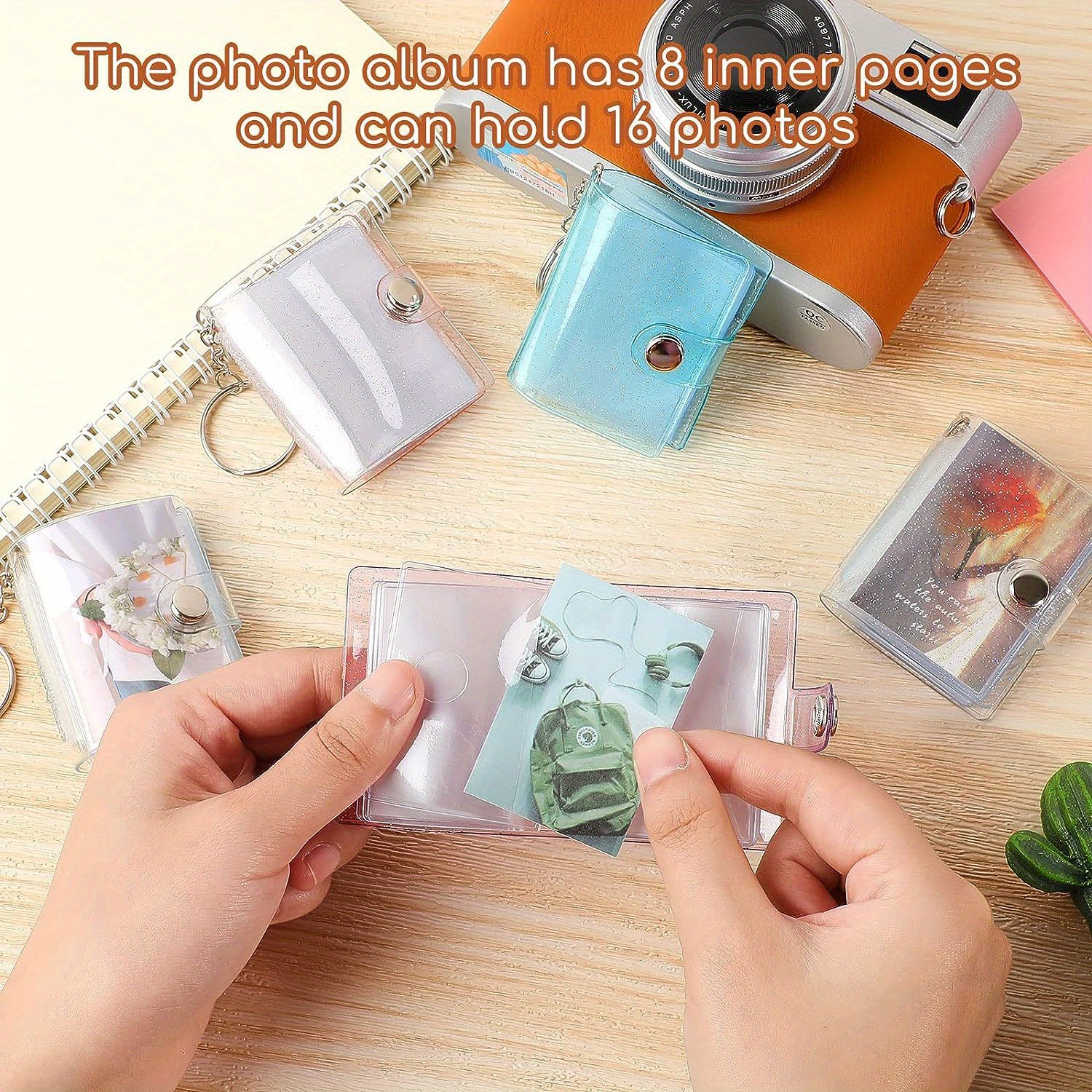 Mini Small Photo Album Insert Photo Card Holder Picture - Temu