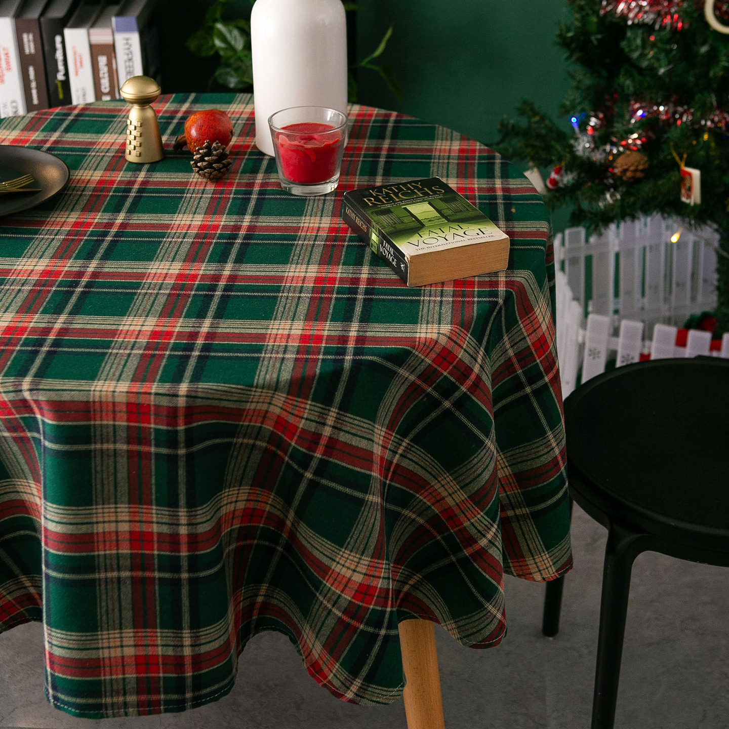 Polyester Tablecloth Nordic Retro Style Christmas Festival - Temu