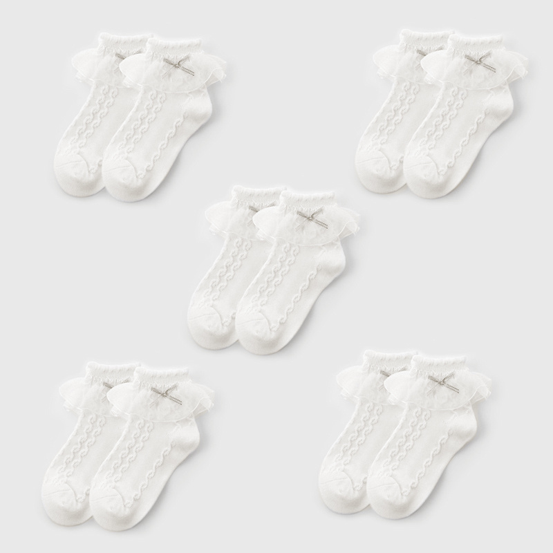 Baby Girl Lace Socks, Cute & Beautiful net fabric kids Frill Socks