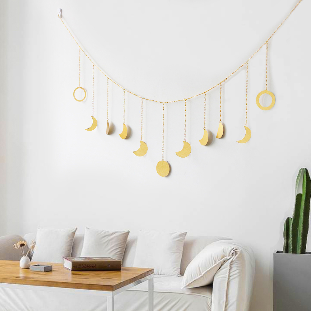 1pc moon wall hanging bohemian decorative pendant star flower   hanging decoration childrens room decorative wall hanging background