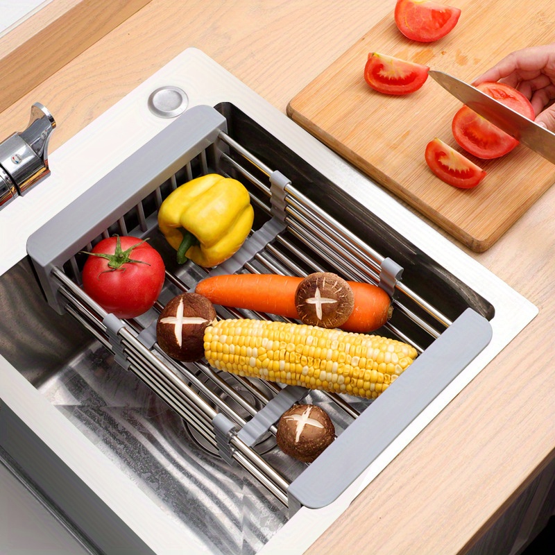 Surlong Expandable Dish Drying Rack Over The Sink Dish Basket