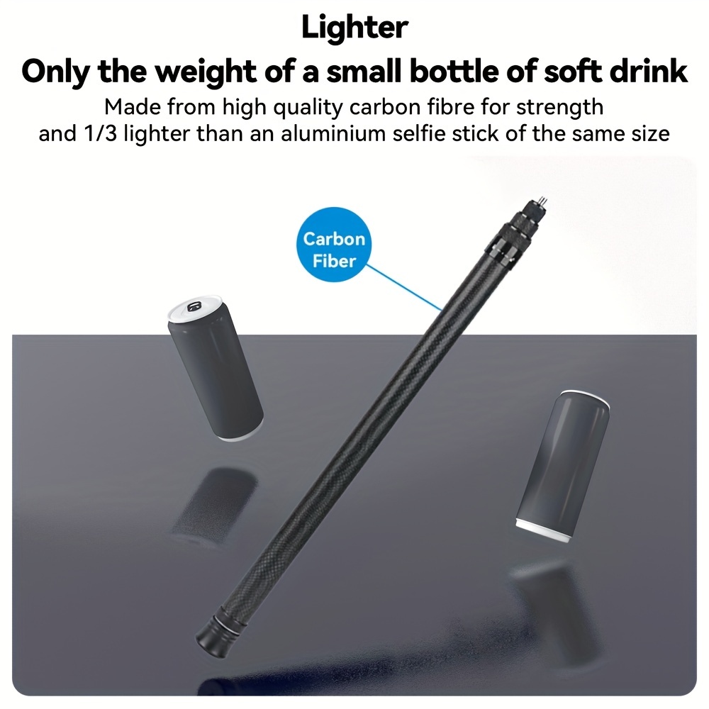 D & Y 116 inch/3m Invisible Selfie Stick for Insta360 ONE X2/R, Carbon  Fiber Extension Monopod Kit - D & Y 