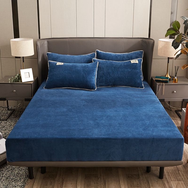 Soft Fleece Fitted Sheet for Bedroom and Hotel, Dustproof, Hypoallergenic