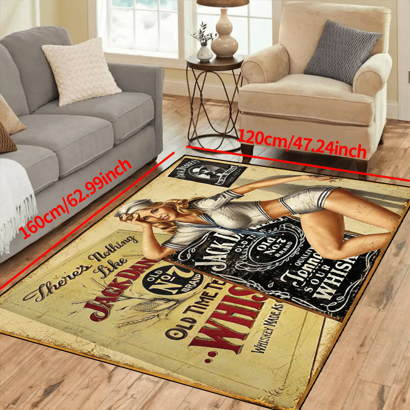 1    beauty polyester rug non slip machine washable waterproof indoor entryway carpet   home outdoor decor for living room bedroom nursery patio garden details 6